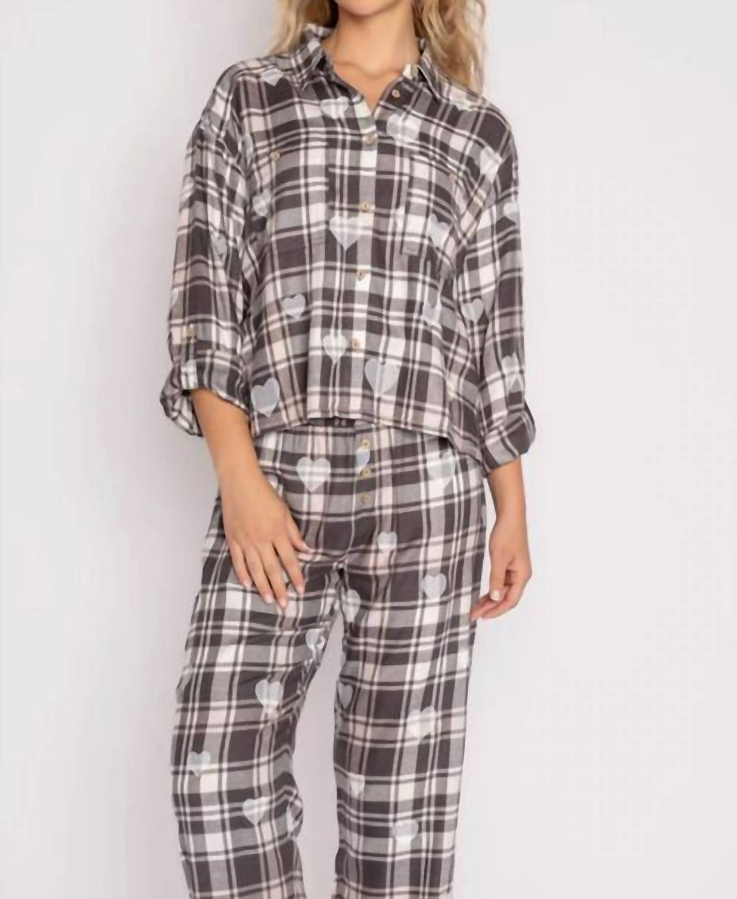 Mad For Plaid Long Sleeve Pajama Top