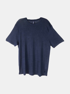 04651/ Men's Navy Linen Tee Graphic T-Shirt