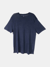 Load image into Gallery viewer, 04651/ Men&#39;s Navy Linen Tee Graphic T-Shirt