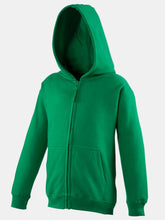 Load image into Gallery viewer, Awdis Kids Unisex Hooded Sweatshirt/Hoodie/Zoodie (Kelly Green)