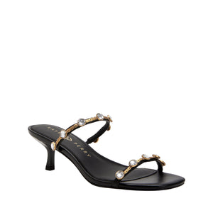 The Ladie Gemstone Sandal - Black