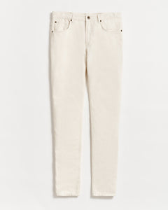 Cotton Linen 5 Pocket Pant - Eggshell