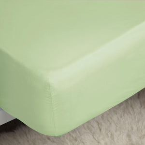 Belledorm 200 Thread Count Cotton Percale Extra Deep Fitted Sheet (Mint) (King)