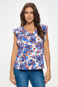 Lyric V-neck Printed Top