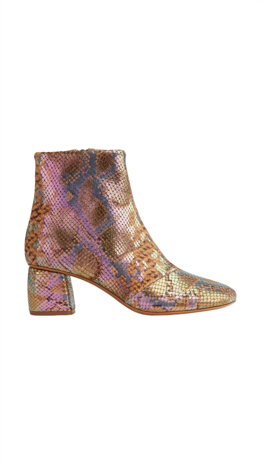 Metallic Printed Ankle Boot