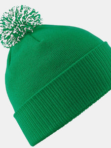 Beechfield Adults Unisex Snowstar Beanie (Kelly Green/white)