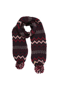 Childrens/Kids Bitsie Jacquard Winter Scarf - Navy