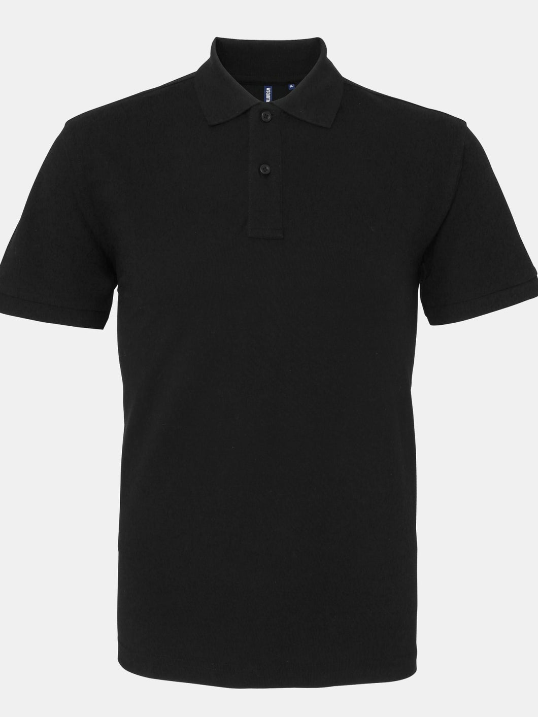 Asquith & Fox Mens Plain Short Sleeve Polo Shirt (Black)