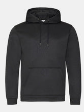 Load image into Gallery viewer, AWDis Adults Unisex Polyester Sports Hoodie (Jet Black)