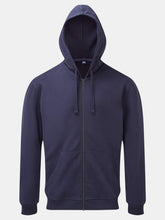 Load image into Gallery viewer, Asquith &amp; Fox Mens Coastal Vintage Wash Loop Back Zip Through Hoodie (Indigo)