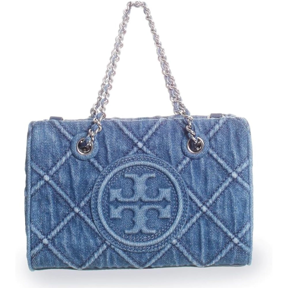 Fleming Soft Denim Mini Chain Tote