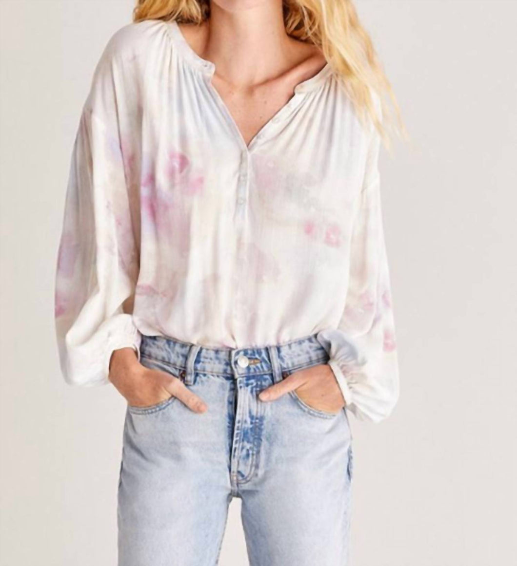 Bayfront Watercolor Woven Top