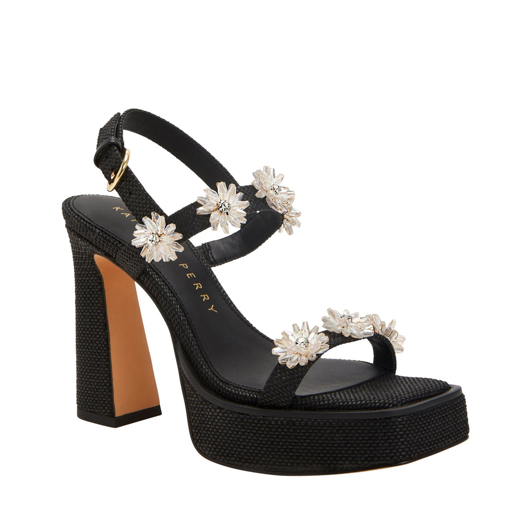 The Steady Flower Sandal - Black