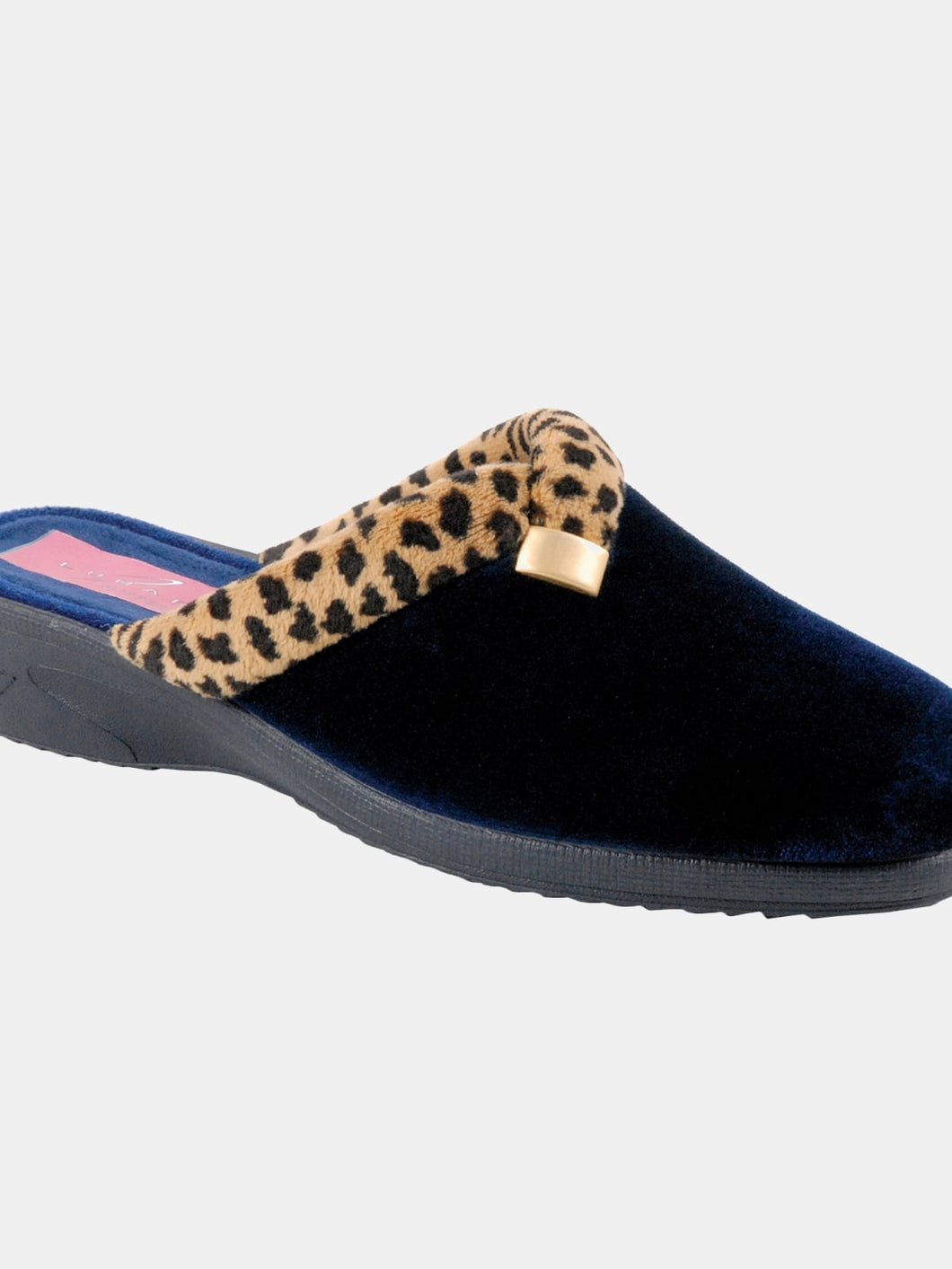 Womens/Ladies Michelle Slippers - Navy