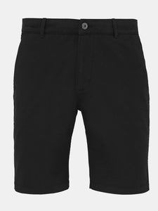 Asquith & Fox Mens Casual Chino Shorts (Black)