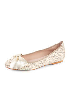 St. Tropez Raffia Ballet Flat - Gold