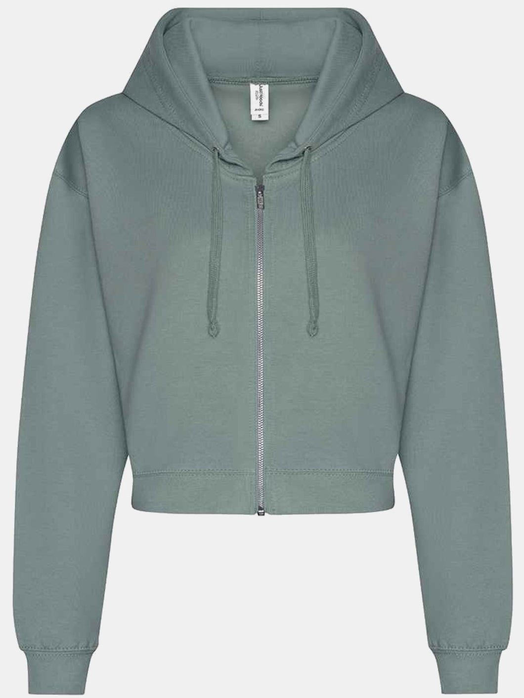 Awdis Womens/Ladies Cropped Hoodie (Dusty Green)