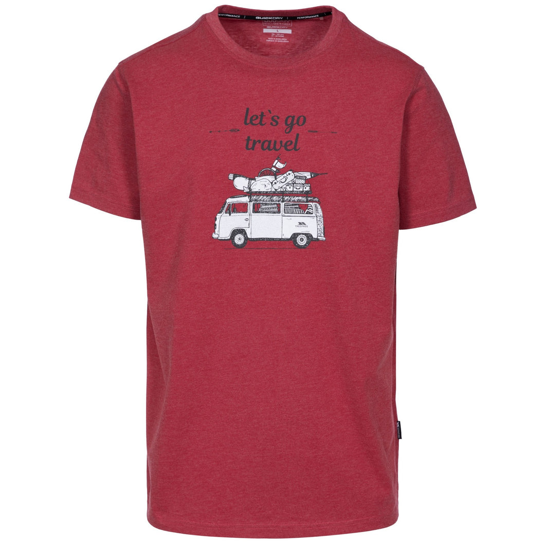 Mens Motorway T-shirt (Red Marl)