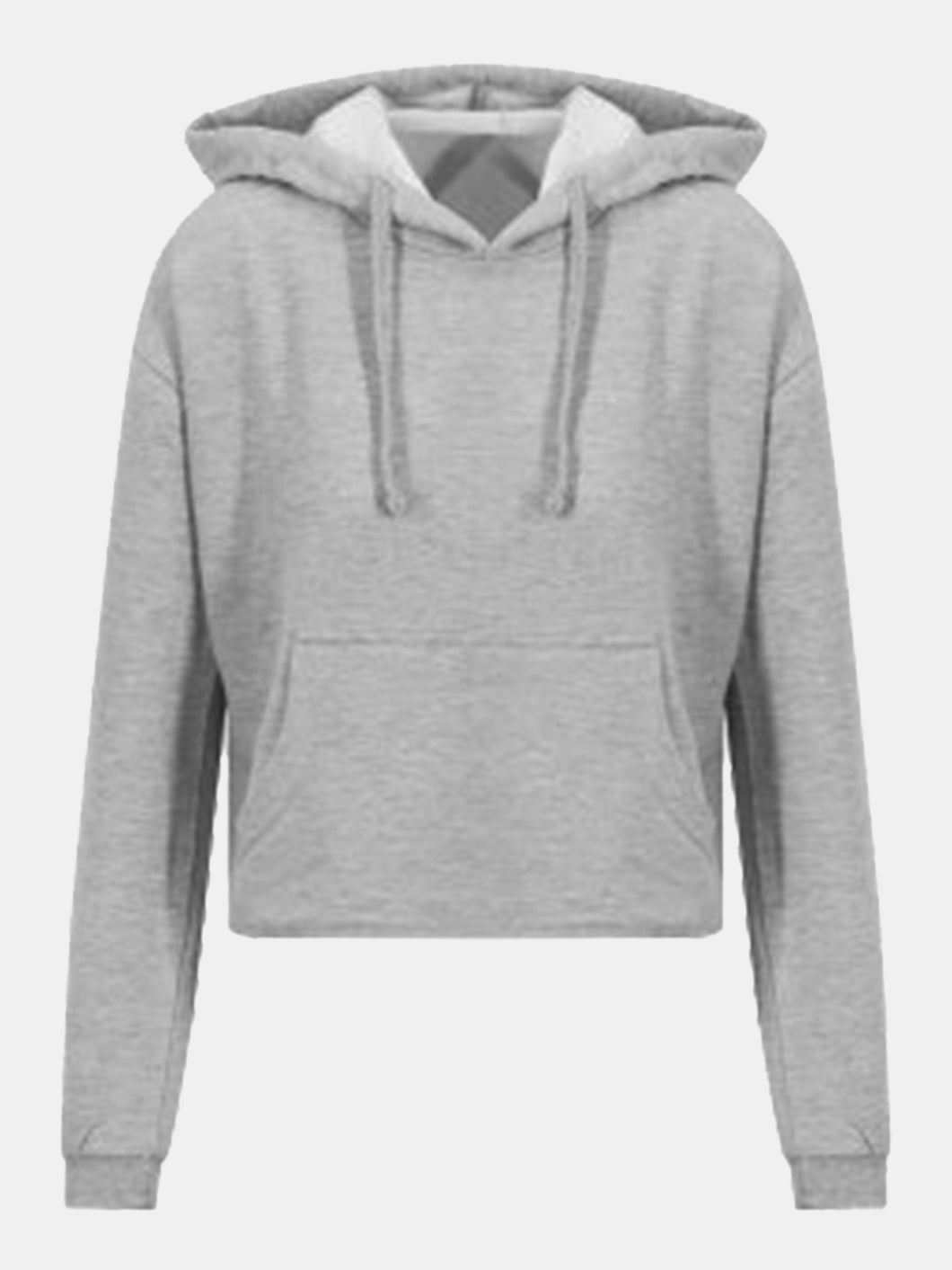 AWDis Just Hoods Womens/Ladies Girlie Cropped Hoodie (Heather Grey)