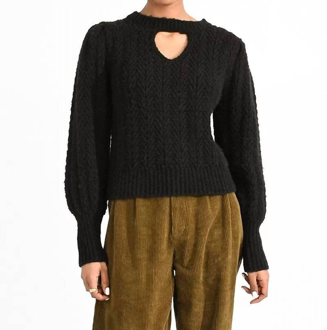 Soft Cable Knit Cutout Sweater