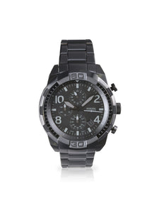 Bronson FS5712 Elegant Japanese Movement Fashionable Chronograph Black Stainless Steel Watch