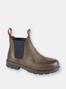 Boys Waxy Leather Ankle Boots