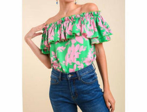 Satin Off Shoulder Marrow Top