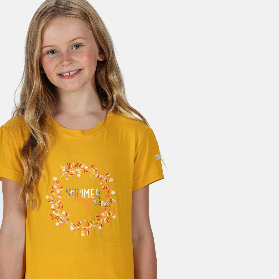 Childrens/Kids Bosley III Printed T-Shirt - California Yellow