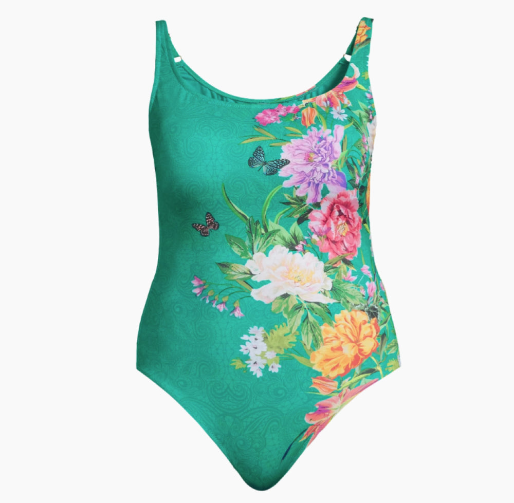 Peacock Goza Tank One Piece Swimsuit