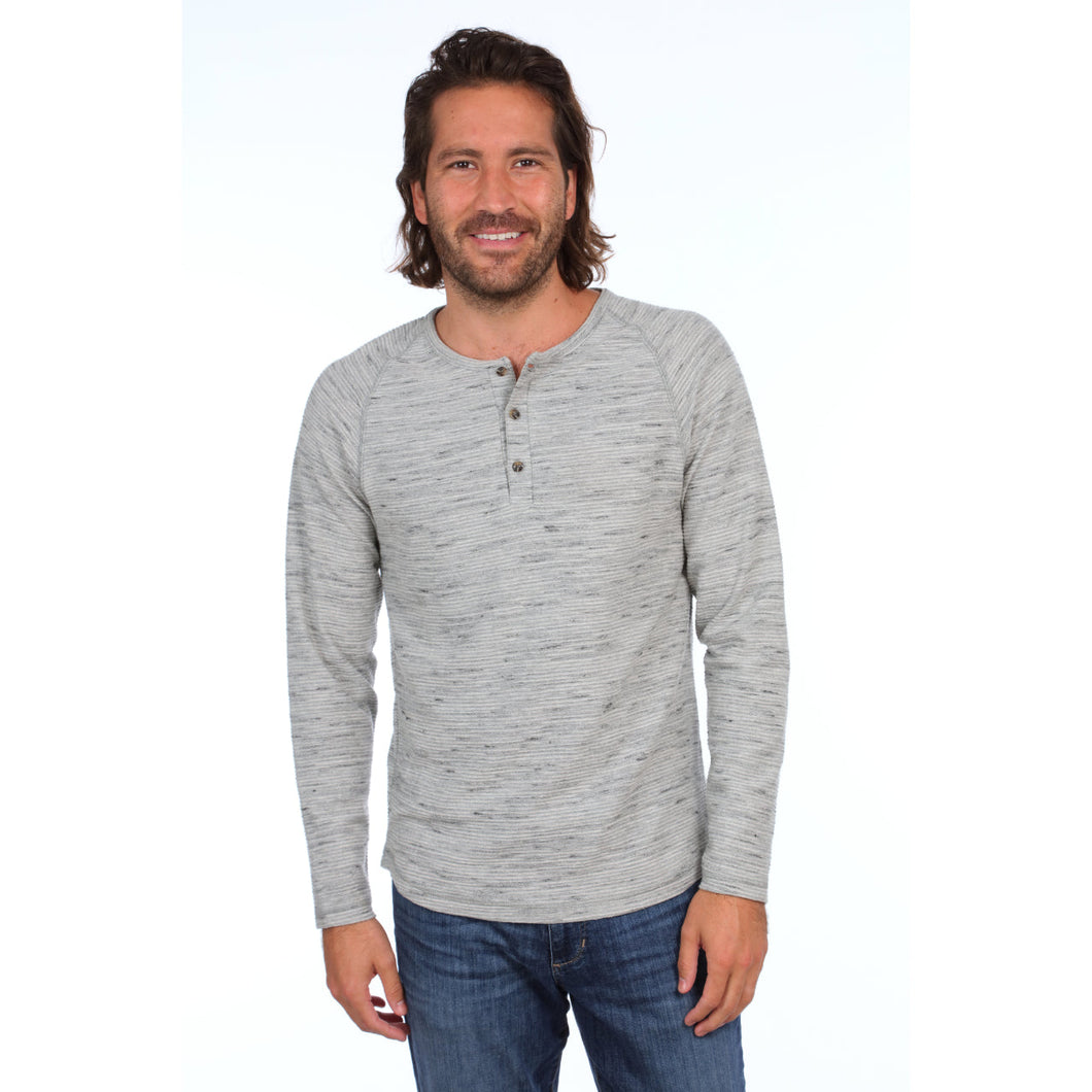 Jax Long Sleeve Henley - Grey Heather