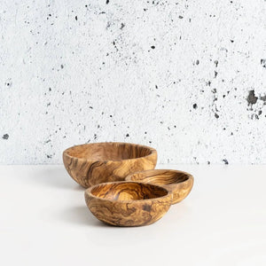 Olive Wood Nesting Bowls - Set Of 3