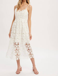 Crochet Lace Midi Dress