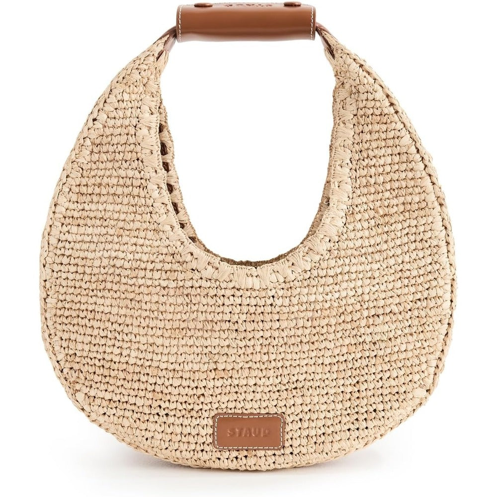 Women's Moon Raffia Tote Bag