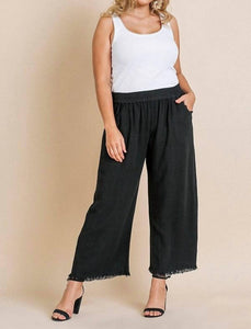 Wide Leg Pant With Elastic Waist