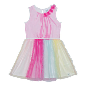 Sleeveless Dress With Tulle Skirt