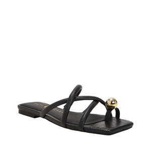 The Camie Toe Thong Sandal - Black