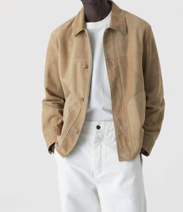 Suede Blouson Jacket