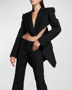 Super Cropped Plunge Blazer