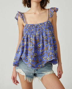 Nala Printed Babydoll Top