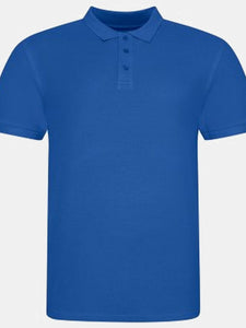 Awdis Mens Piqu Cotton Short-Sleeved Polo Shirt (Royal Blue)