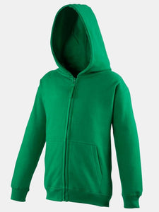 Awdis Kids Unisex Hooded Sweatshirt/Hoodie/Zoodie (Kelly Green)