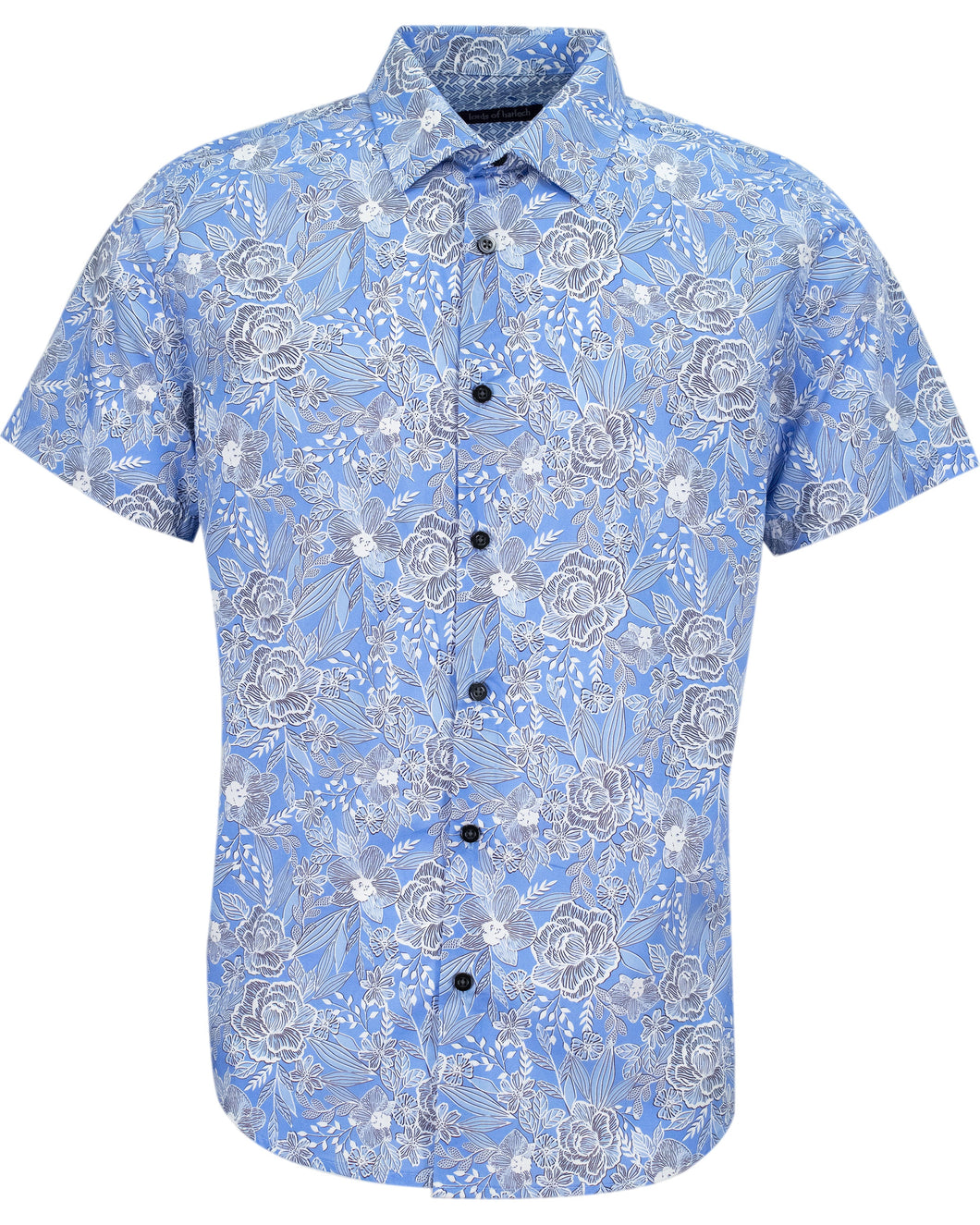 Scott Handcut Floral Shirt - Blue