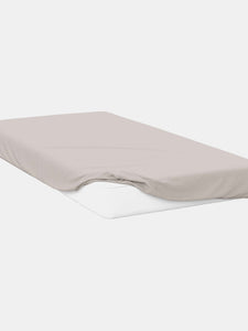 Belledorm 200 Thread Count Egyptian Cotton Fitted Sheet (Oyster) (Queen) (Queen) (UK - Kingsize)