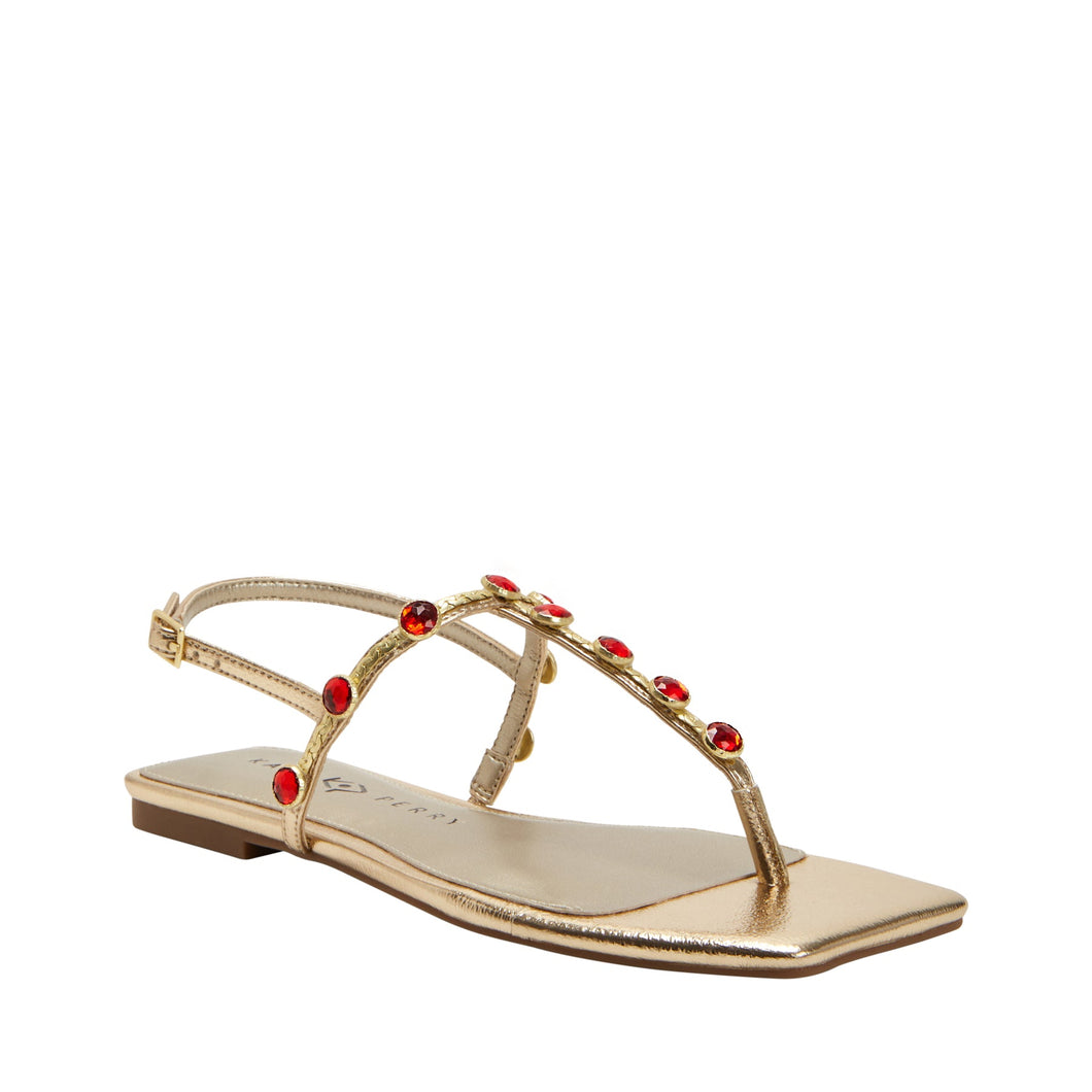 The Camie Gemstone Sandal - Gold