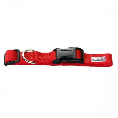 Doodlebone Bold Nylon Dog Collar (Red) (XS)