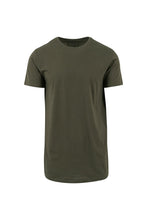 Load image into Gallery viewer, Mens Shaped Long Short Sleeve T-Shirt - Olive