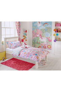 Riva Home Unicorn Childrens/Kids Duvet/Comforter Set (Pink) (Toddler (47.2 x 59in)) (UK - Toddler (120 x 150cm))
