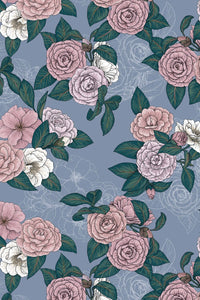 Eco-Friendly Illustrated Floral Wallpaper