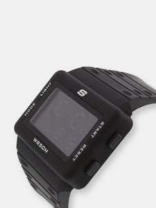 Skechers Watch SR1077 Larson Digital Display Chronograph, Backlight, Calendar, Alarm Black