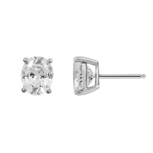 Load image into Gallery viewer, Oval Cubic Zirconia Stud Earrings